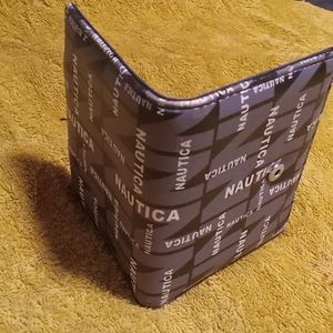 Mens Nautica wallet new black and gray